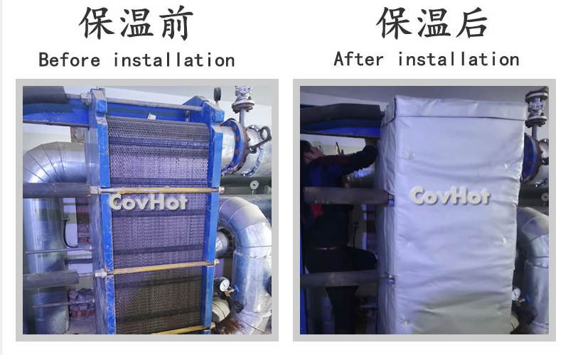 板式<a href=http://www.buvvn.cn/e/tags/?tagname=%E6%8D%A2%E7%83%AD%E5%99%A8%E4%BF%9D%E6%B8%A9 target=_blank class=infotextkey>換熱器保溫</a>套,板換保溫罩
